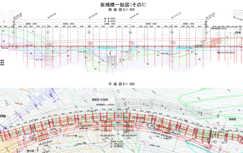 仮桟橋工